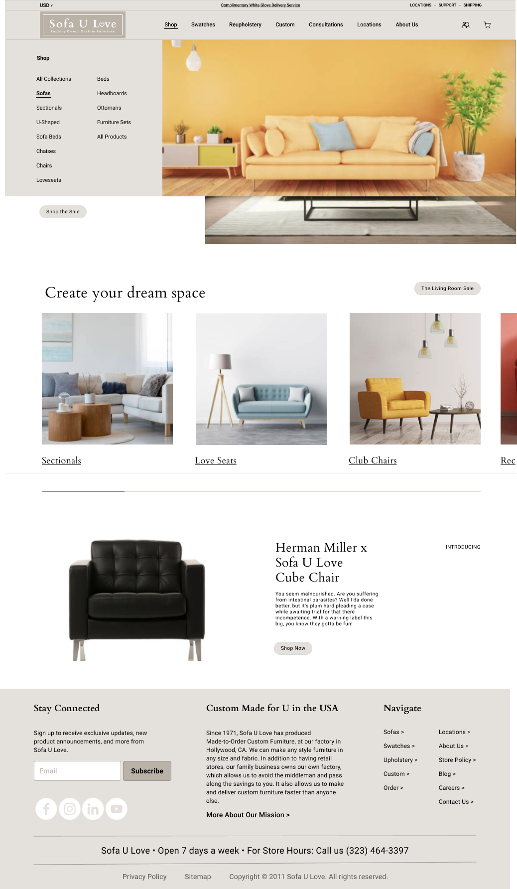 Sofa u love sale locations